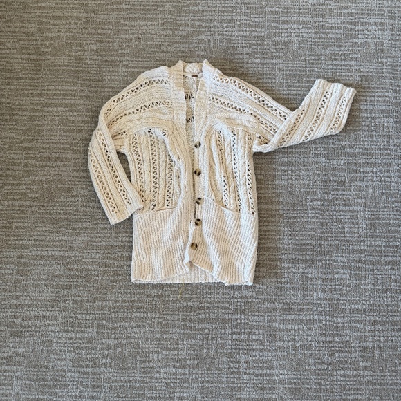 Free People Cable Cardigan Sweater - Picture 1 of 5